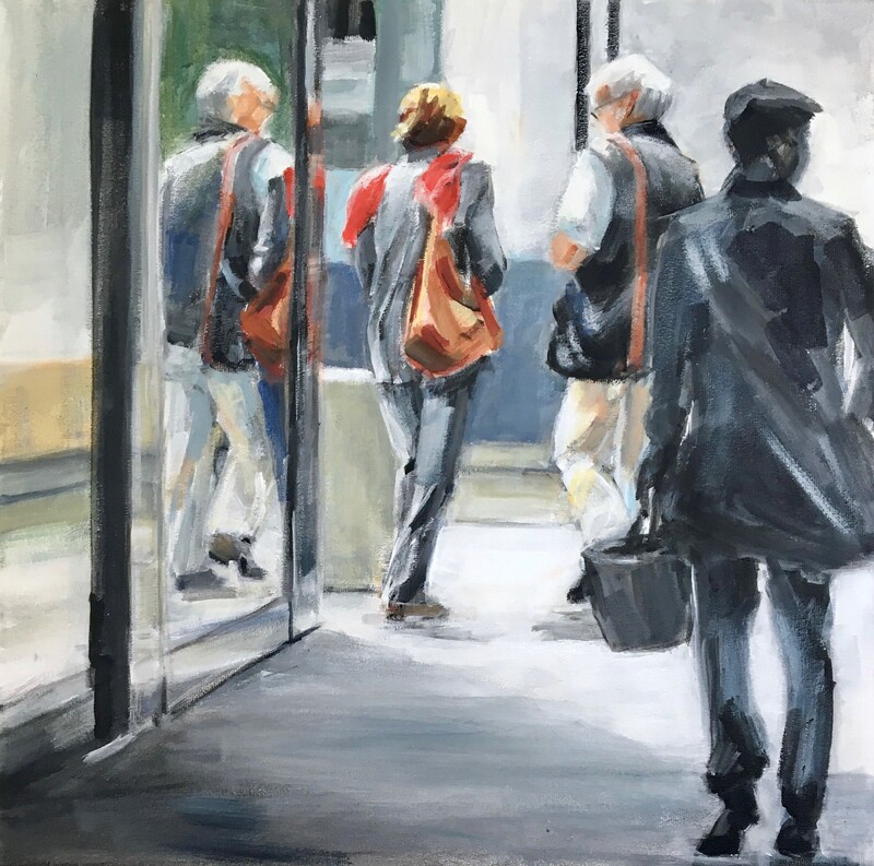 Serie "urban spots" / Nr. 13, 2023 – 40x40 cm, Acryl auf Leinwand