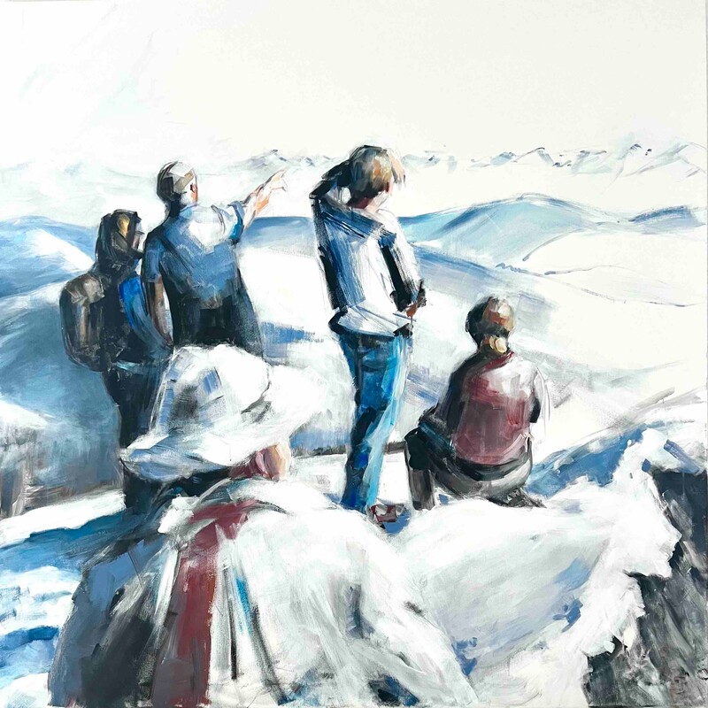 Schauen 8 (Fernsicht), 2024, 120x120 cm, Acryl auf Leinwand